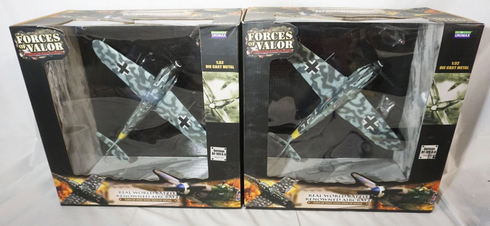 FORCES OF VALOR WWII 1:32 DIECAST METAL TOYS: FORCES OF VALOR WWII 1:32 DIECAST METAL TOYS 2 GERMAN BF-109 G-6