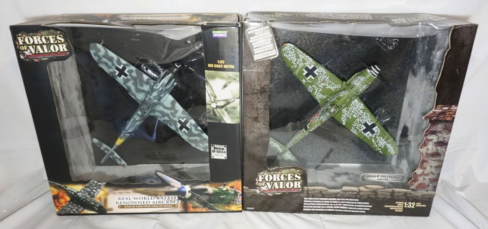 FORCES OF VALOR WWII 1:32 DIECAST METAL TOYS: FORCES OF VALOR WWII 1:32 DIECAST METAL TOYS 2 GERMAN BF-109 G-6
