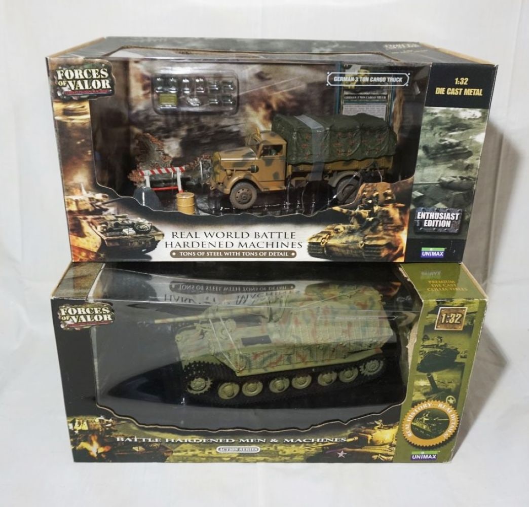 FORCES OF VALOR WWII 1:32 DIECAST METAL TOYS: FORCES OF VALOR WWII 1:32 DIECAST METAL TOYS LOT OF 2