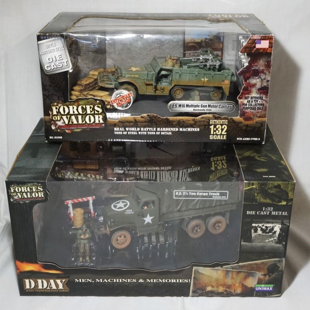 FORCES OF VALOR WWII 1:32 DIECAST METAL TOYS: FORCES OF VALOR WWII 1:32 DIECAST METAL TOYS LOT OF 2