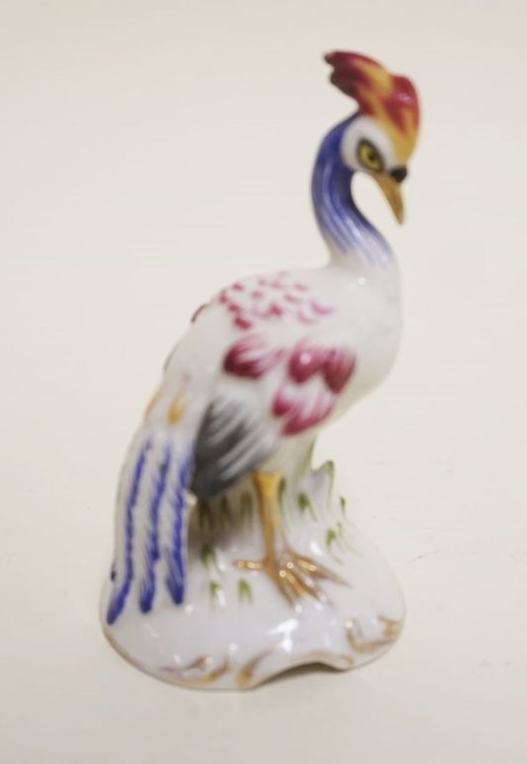 ANTIQUE GERMAN MINIATURE PORCELAIN PHEASANT (1 of 3)