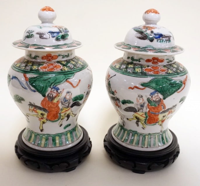 PR OF ASIAN COVERED JARS (1 of 3)