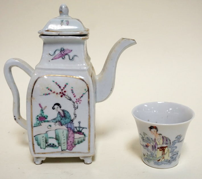 ASIAN TEA POT WITH CUP (1 of 4)