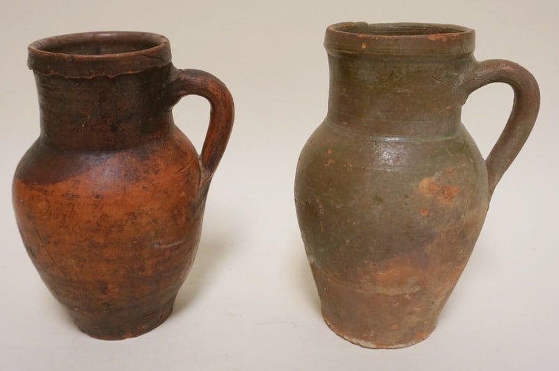 ANTIQUE  REDWARE PITCHERS (1 of 3)