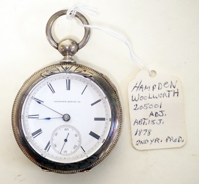 ANTIQUE POCKET WATCH HAMPDEN WOOLWORTH (1 of 7)
