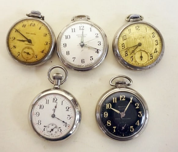 GROUP OF 5 POCKET WATCHES (1 of 1)