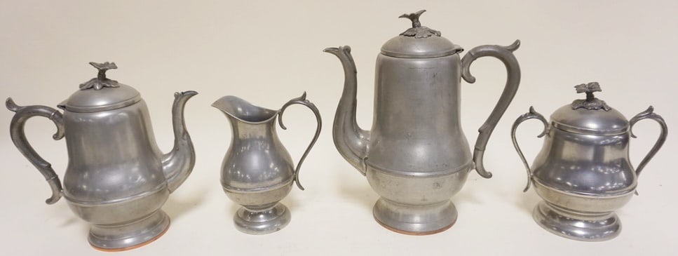 PEWTER 4 PC SET HOMAN & CO. (1 of 1)