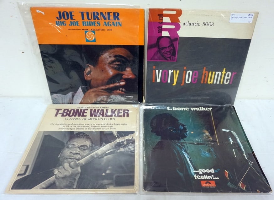 BLUES ALBUMS: BLUES ALBUMS 4 RECORDS, JOE TURNER, IVORY JOE HUNTER, T-BONE WALKER