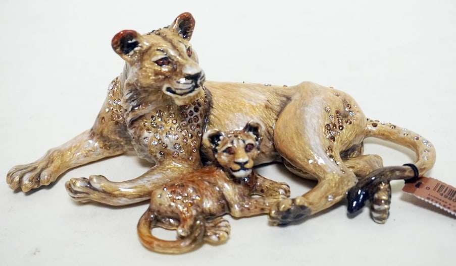 JAY STRONGWATER JUNGLE LIONESS AND CUB: JAY STRONGWATER JUNGLE LIONESS AND CUB FIGURINE *SHEBA*