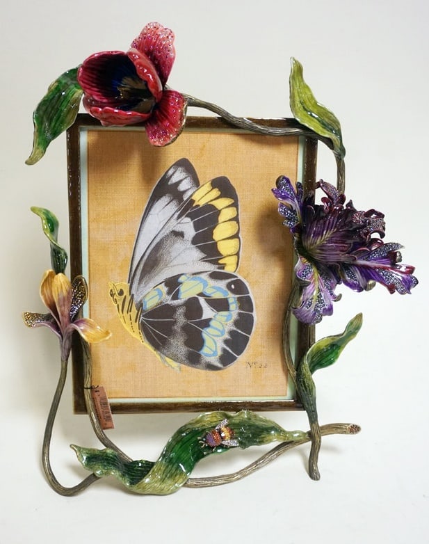 JAY STRONGWATER HOT HOUSE BOUQUET FRAME: JAY STRONGWATER HOT HOUSE 9 IN X 10 IN BOUQUET FRAME *ANAROSA*