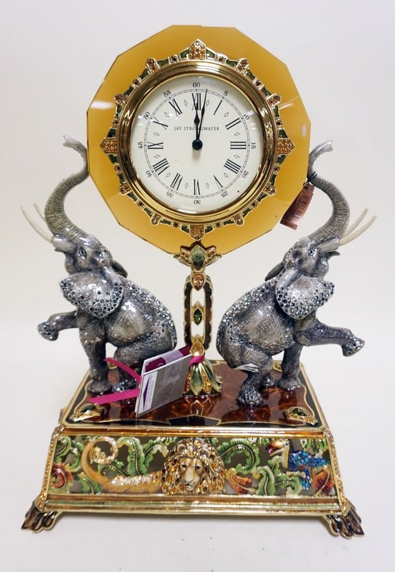 JAY STRONGWATER JUNGLE SCENE CLOCK SIGNED LIM ED (1 of 13)