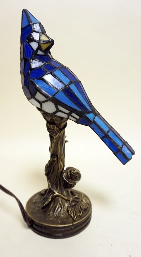CONTEMPORARY LEADED GLASS LAMP (1 of 3)