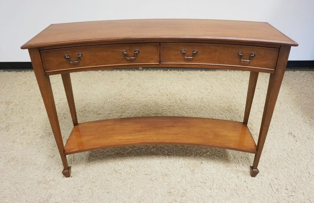 MAHOGANY DEMILUNE HALL TABLE (1 of 3)