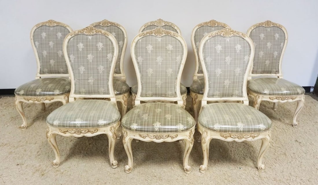 CENTURY CHAIR CO., 8 QUEEN ANN STYLE SIDE CHAIRS (1 of 4)