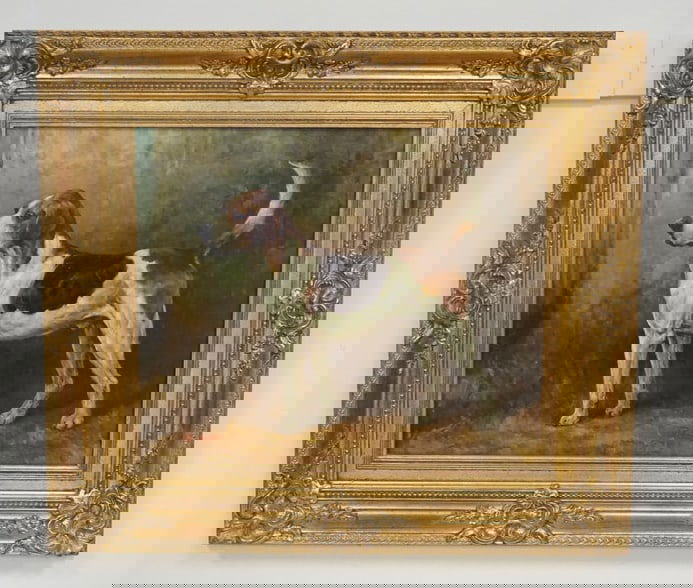 CONTEMPORARY OIL PAINTING OF A DOG (1 of 3)