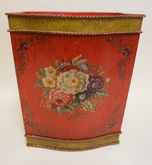 PAINT DECORATED METAL WASTE CAN: PAINT DECORATED METAL WASTE CAN