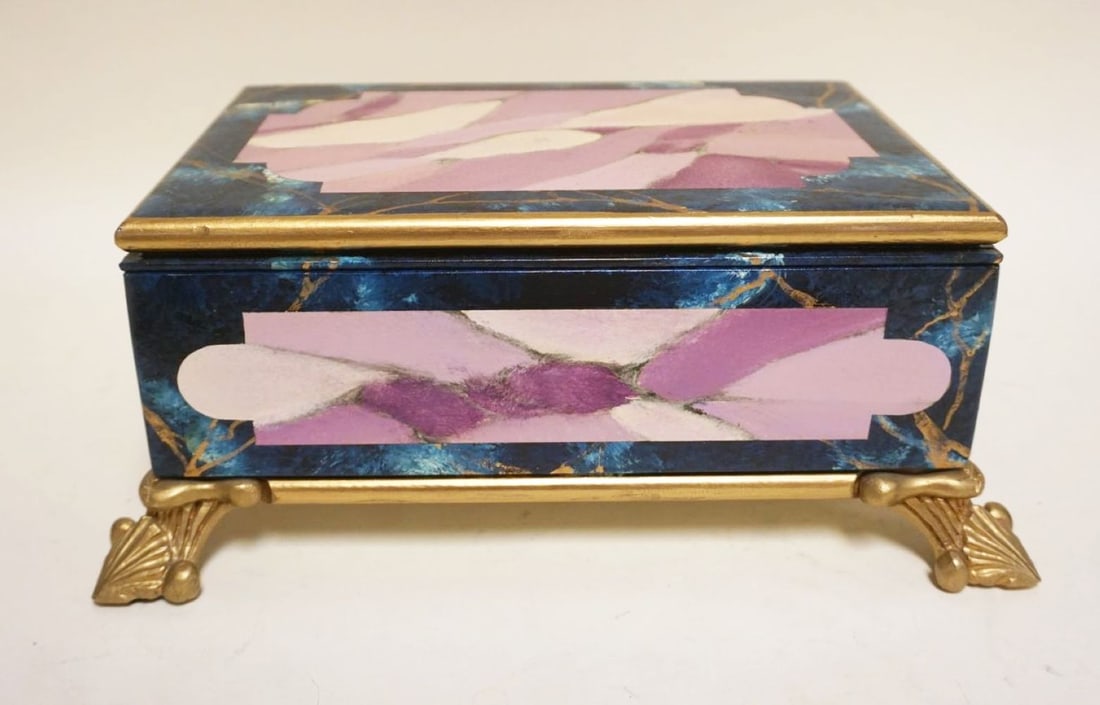 FAUX MARBLE HINGED DRESSER BOX (1 of 4)