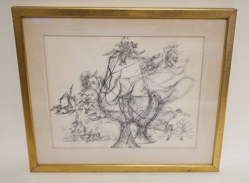 CHAIM GROSS SIGNED DRAWING (1 of 4)