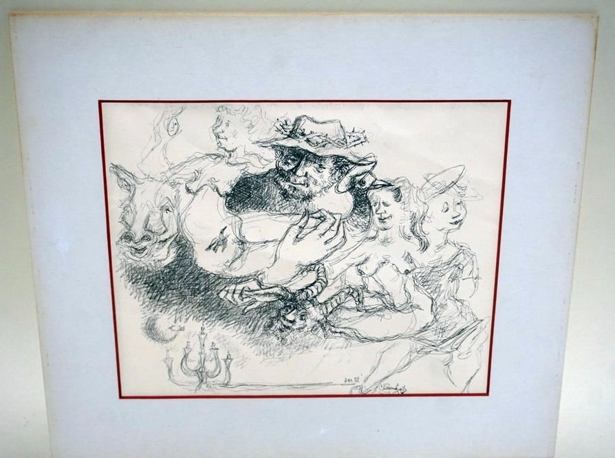 CHAIM GROSS SIGNED DRAWING (1 of 4)
