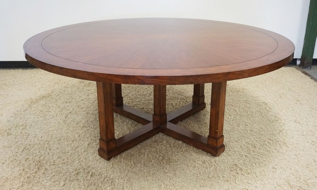 LARGE ROUND MAHOGANY CONFERENCE TABLE (1 of 3)