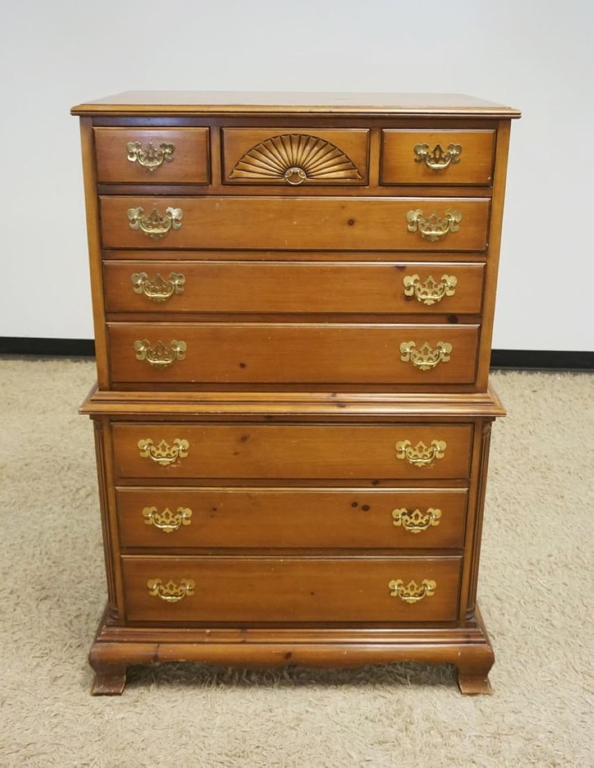 PINE COLONIAL STYLE CHEST (1 of 2)