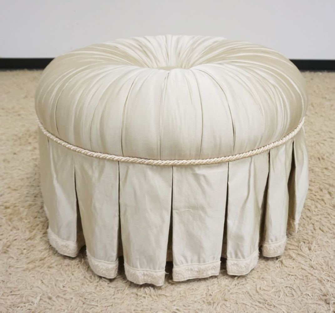ROUND BUTTON TUFTED STOOL (1 of 2)
