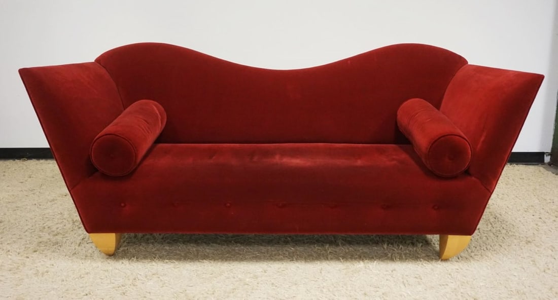 GOODMAN CHARLTON MODERN VELVET SOFA (1 of 3)
