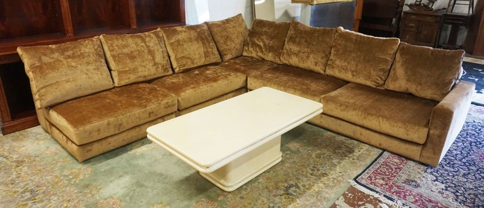 MID CENTURY MODERN 3 SECTION SOFA & COCKTAIL TABLE (1 of 2)