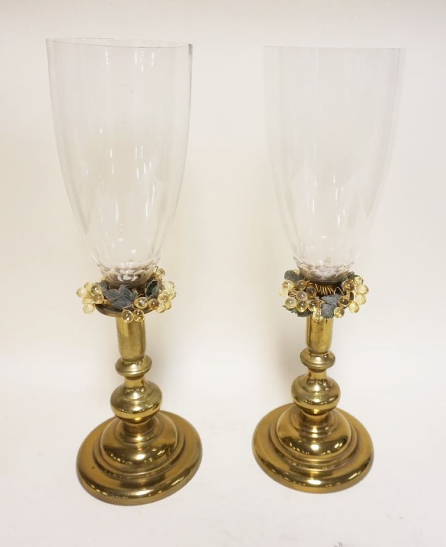 PAIR OF BRASS CANDLESTICKS (1 of 2)