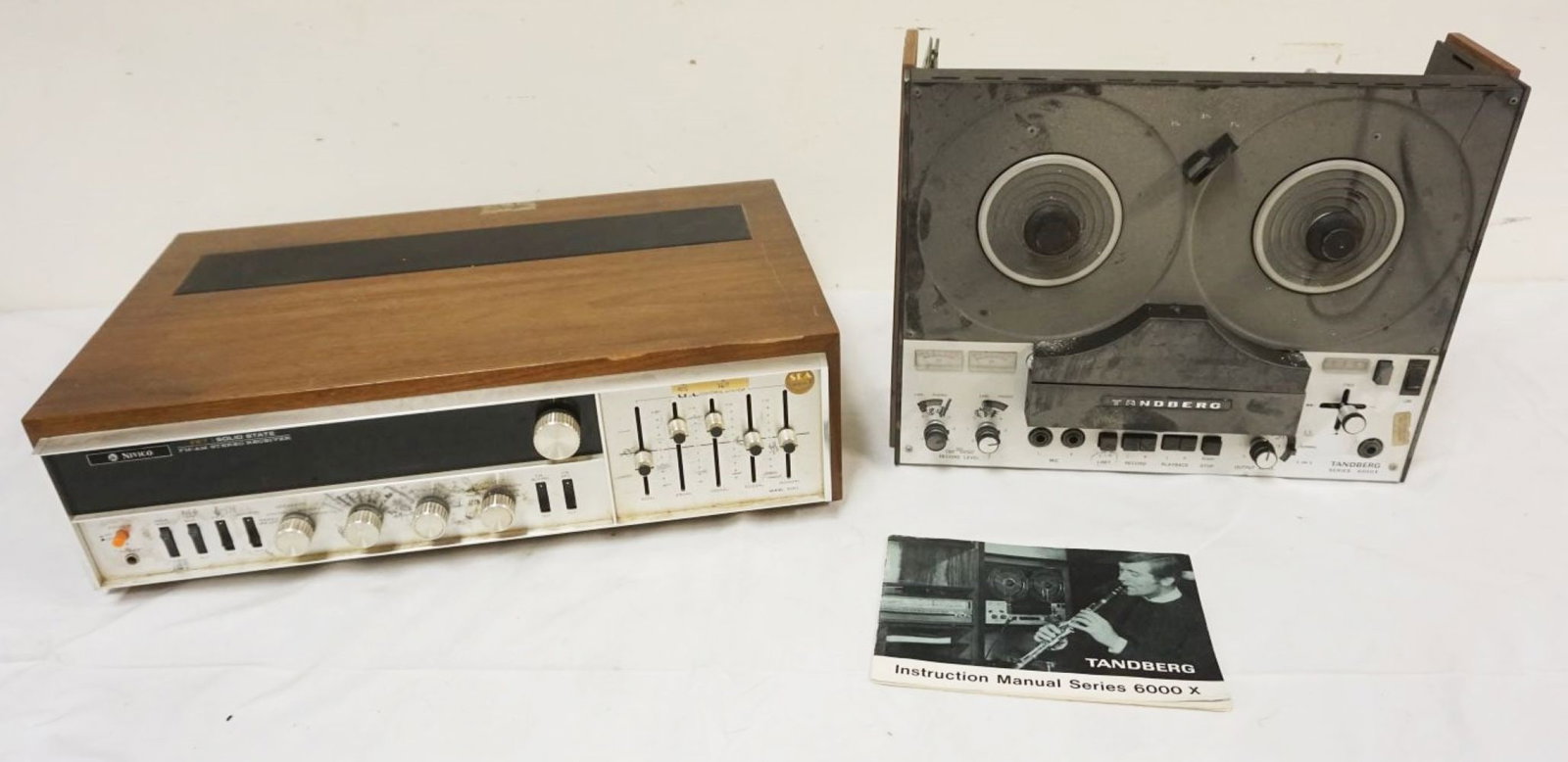 NIVICO 5001 SERIES STEREO RECEIVER: NIVICO 5001 SERIES STEREO RECEIVER, TANDBERG 6000X REEL TO REEL, UNTESTED, NEEDS CLEANING, SOLD AS IS