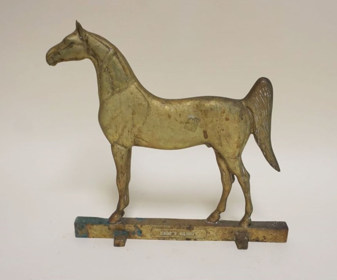 CAST BRASS HORSE DOOR STOP (1 of 5)