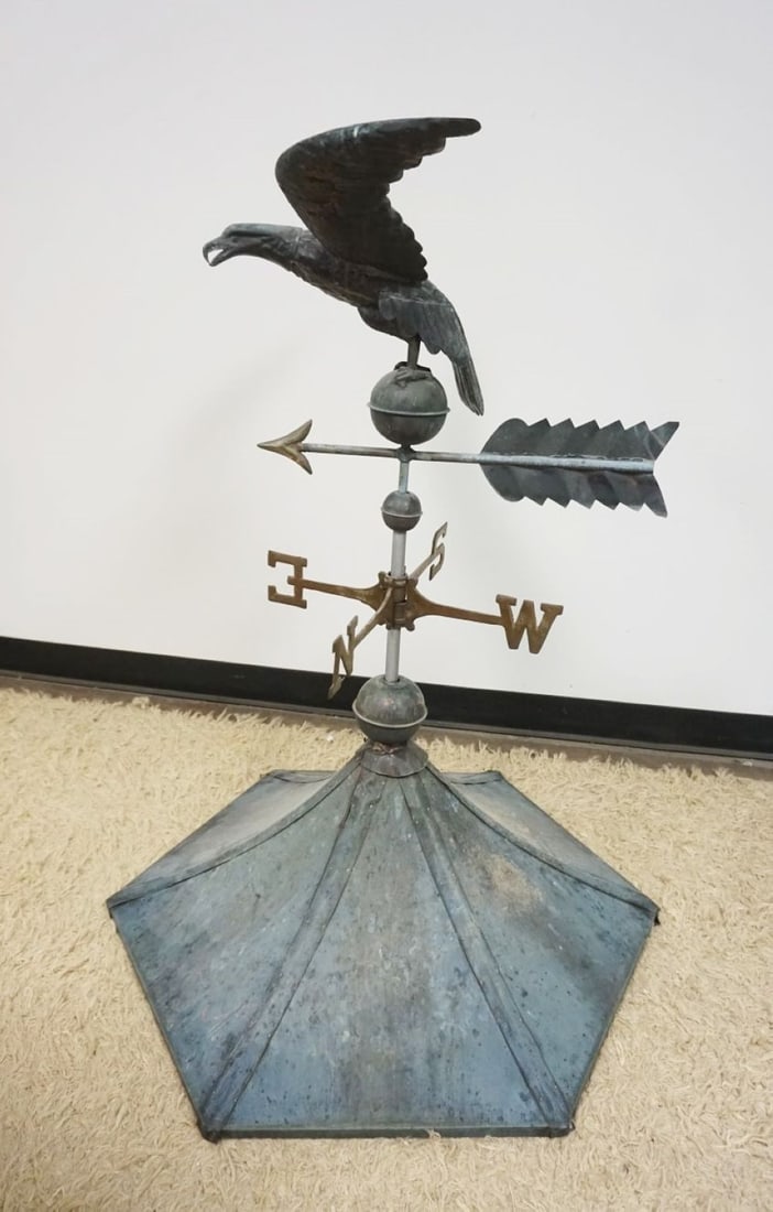 LARGE VINTAGE COPPER WEATHER VANE (1 of 7)