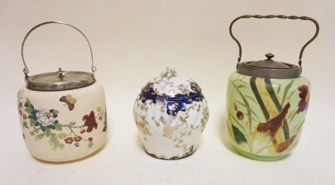 3 VICTORIAN BISCUIT JARS (1 of 2)