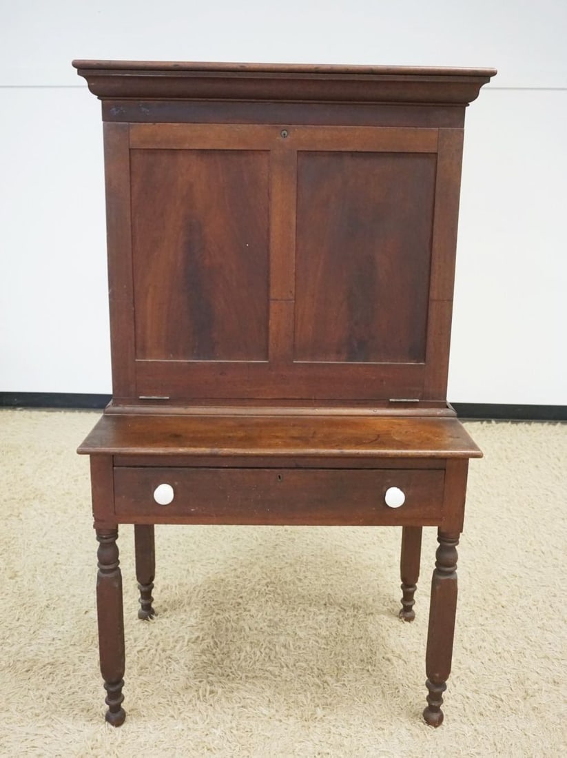 ANTIQUE WALNUT FALL FRONT COUNTRY PLANTATION DESK (1 of 4)
