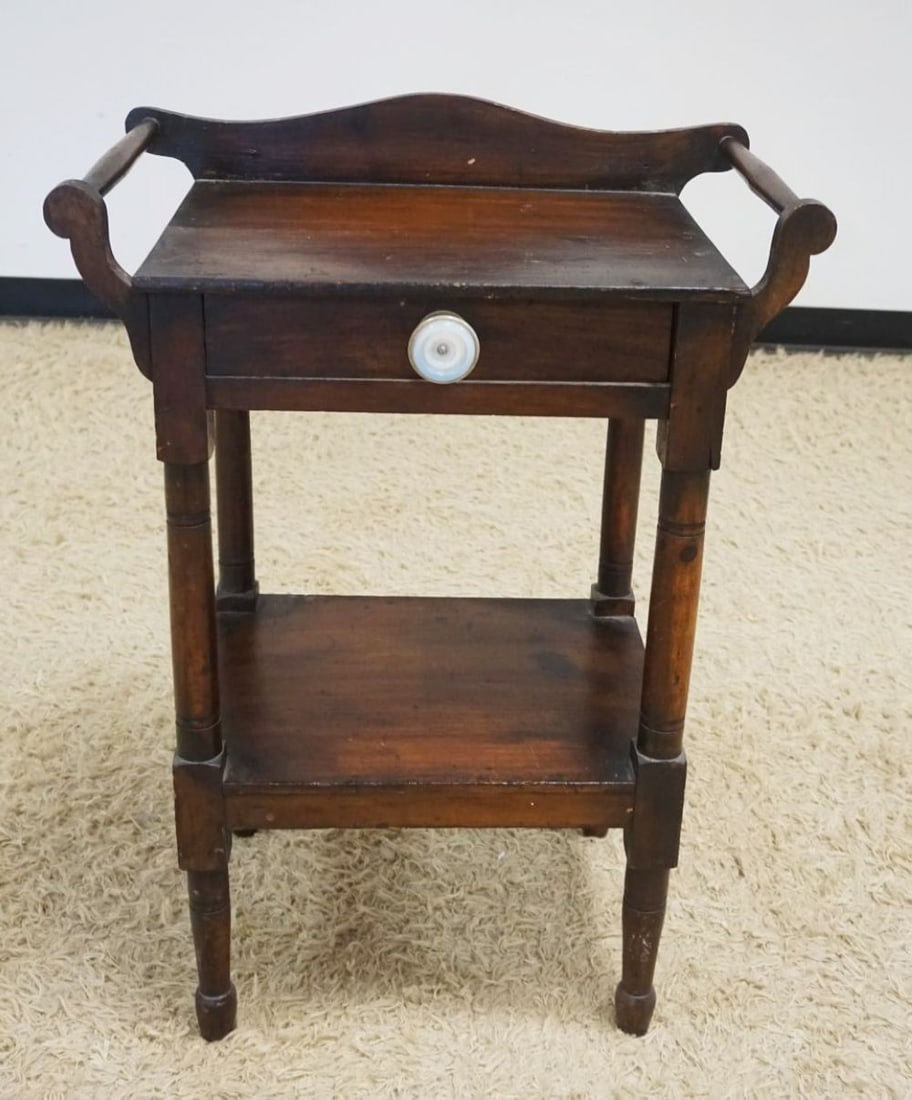 ANTIQUE COUNTRY PINE ONE DRAWER WASHSTAND (1 of 3)