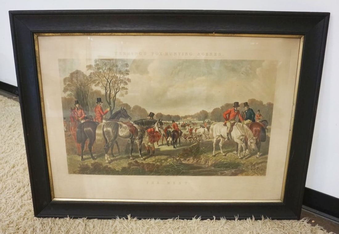 ENGLISH HUNT SCENE BY HERRINGS FOX HUNT SCENES (1 of 4)