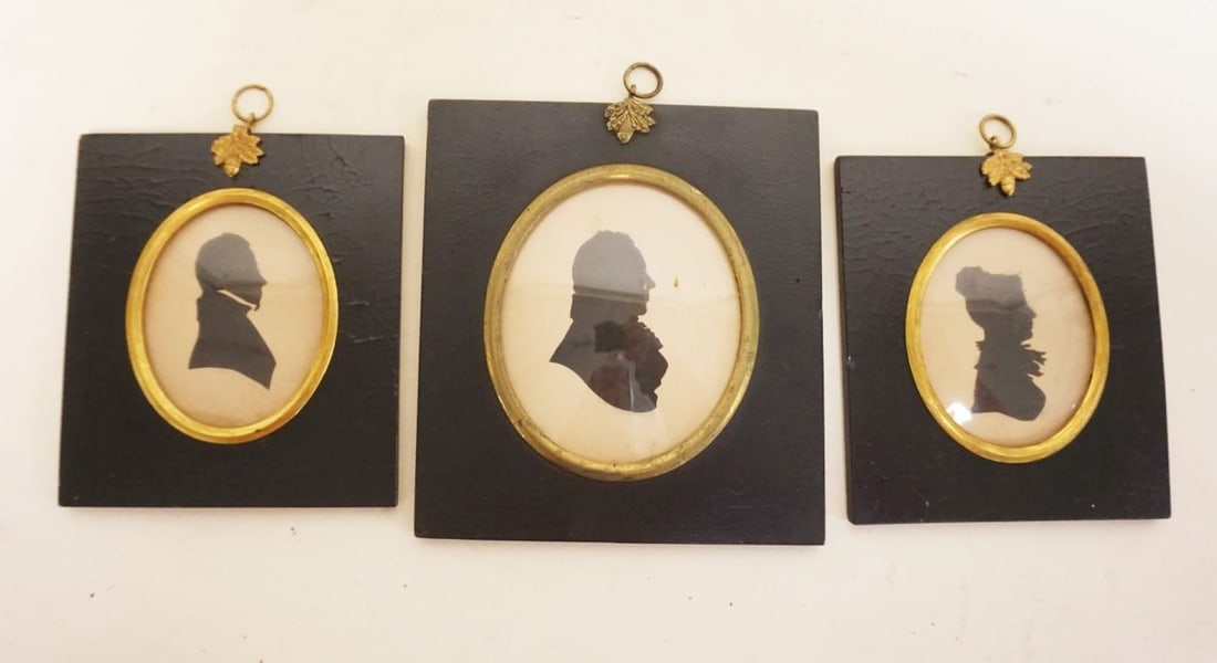 3 FRAMED MINIATURE SLIHOUETTES (1 of 4)