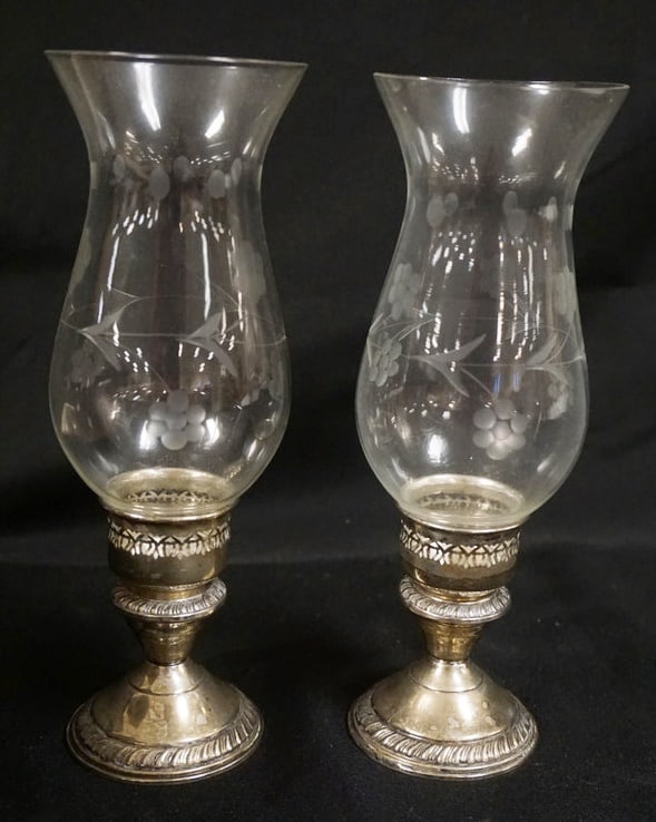 STERLING SILVER CANDLESTICKS (1 of 2)