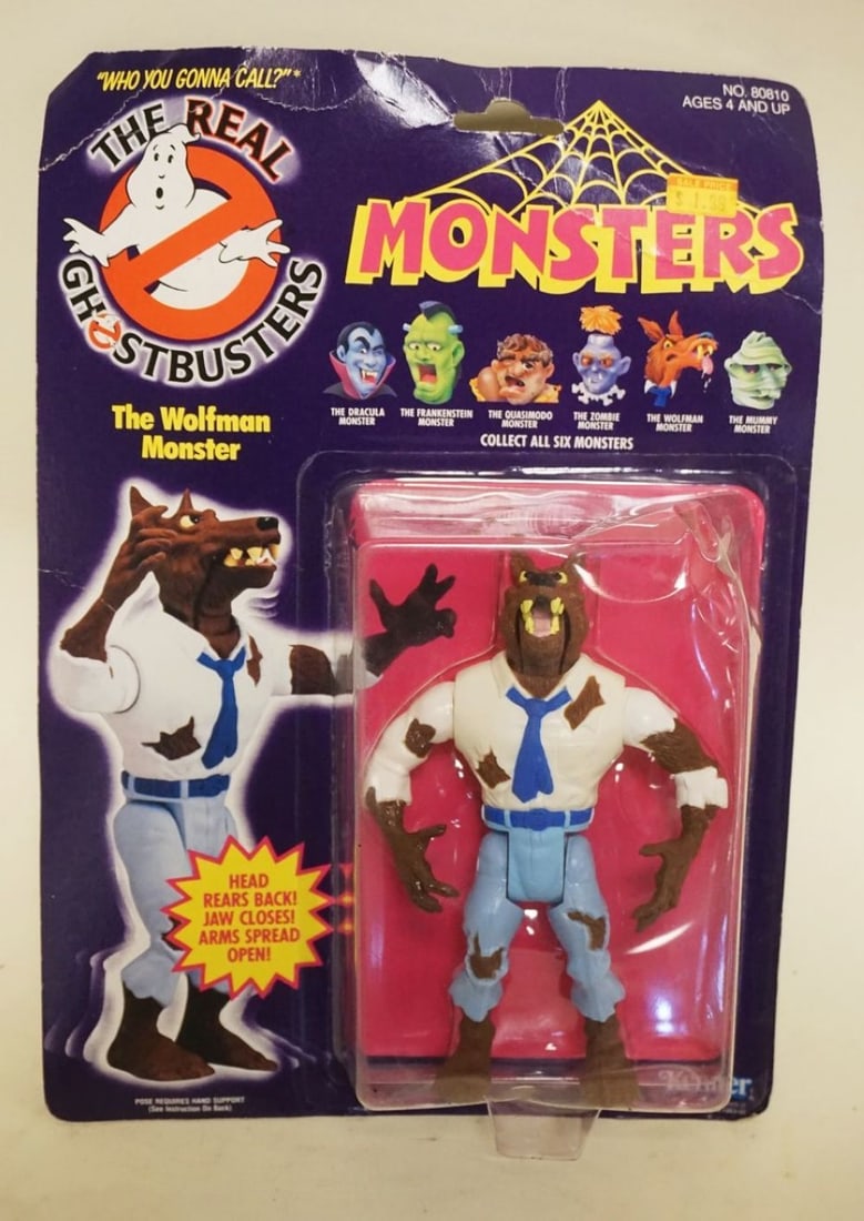 THE REAL GHOST BUSTERS: THE REAL GHOST BUSTERS *THE WOLDMAN MONSTER, NEW OLD STOCK, KENNER 1986