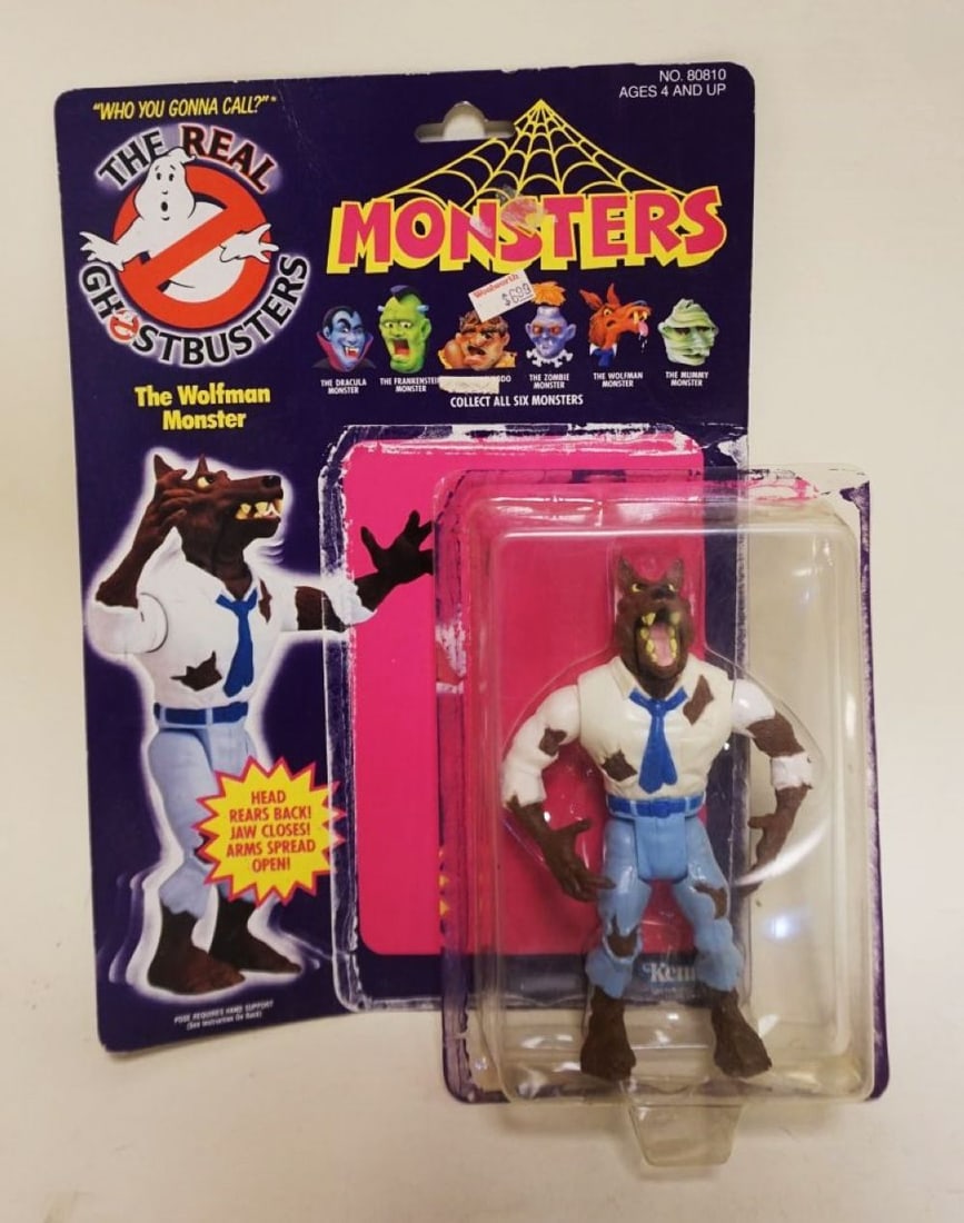 THE REAL GHOST BUSTERS: THE REAL GHOST BUSTERS THE WOLFMAN MONSTER , NEW OLD STOCK OPEN SEAL, KENNER 1986