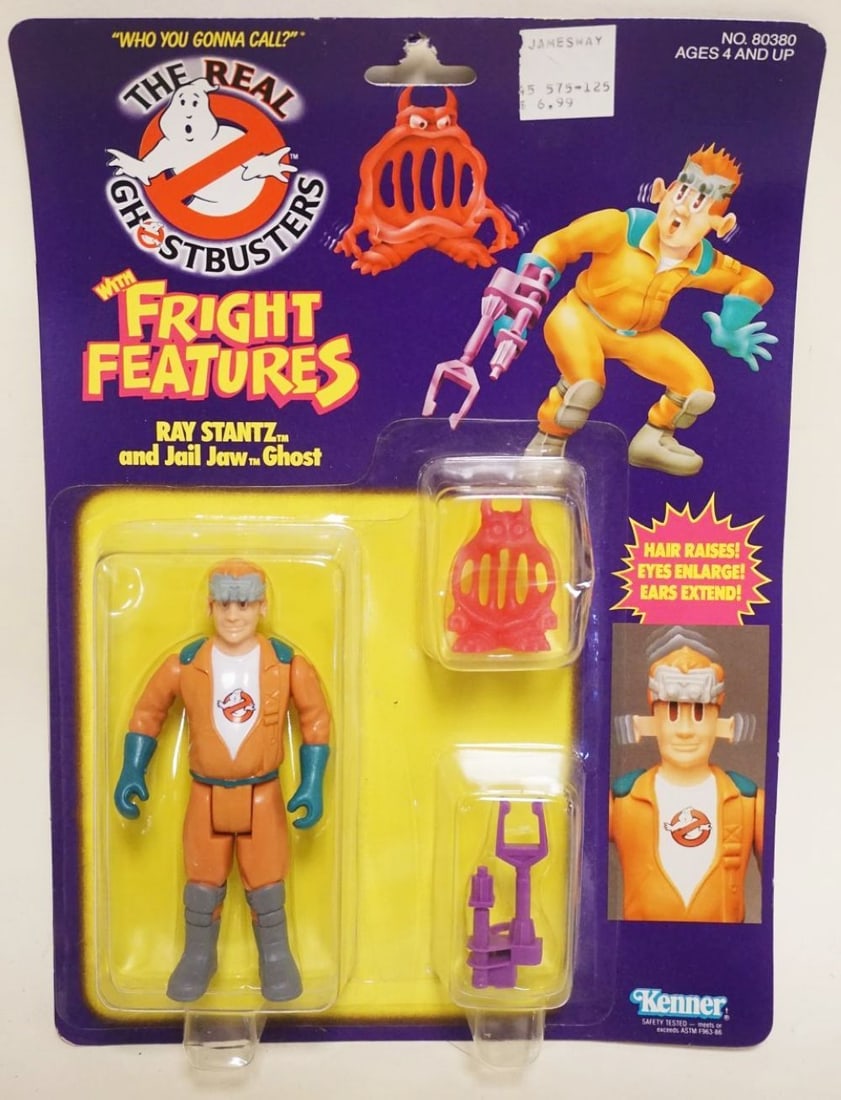 THE REAL GHOST BUSTERS: THE REAL GHOST BUSTERS FRIGHT FEATURES RY STANTZ AND JAIL JAW GHOST , NEW OLD STOCK SEALED, KENNER 1986