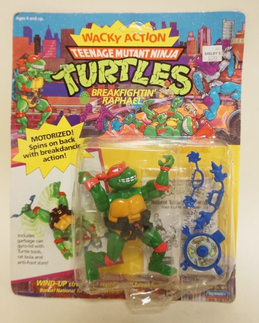 PLAYMATES TEENAGE MUTANT NINJA TURTLES: PLAYMATES TEENAGE MUTANT NINJA TURTLES 1989, NEW OLD STOCK, SEALED *BREAKFIGHTING RAPHAEL*
