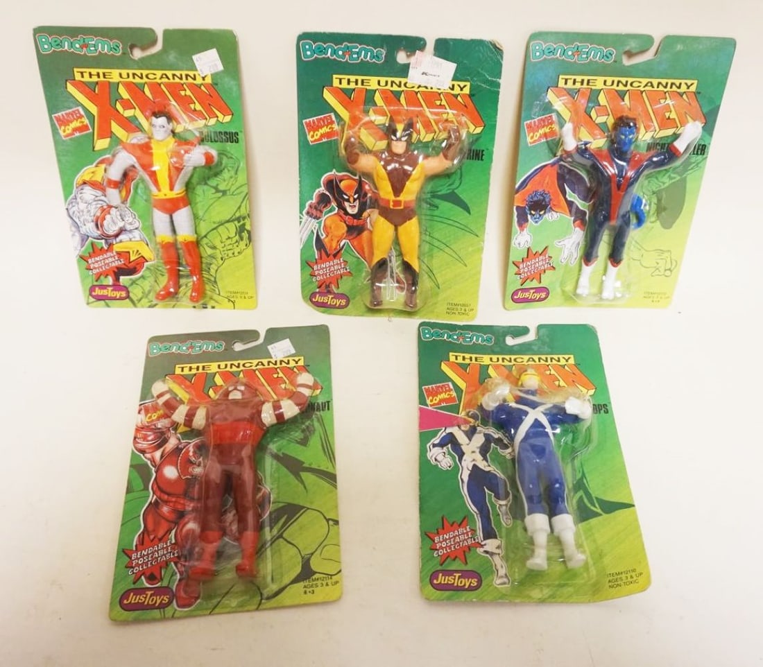 JUST TOYS X-MEN: JUST TOYS X-MEN NEW OLD STOCK SEALED BEND-EMS ACTION FIGURES