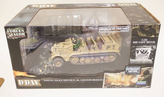 FORCES OF VALOR WWII 1:32 DIECAST METAL TOYS: FORCES OF VALOR WWII 1:32 DIECAST METAL TOYS GERMAN HALF TRACK