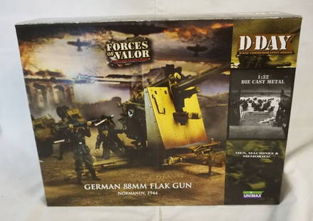 FORCES OF VALOR WWII 1:32 DIECAST METAL TOYS: FORCES OF VALOR WWII 1:32 DIECAST METAL TOYS GERMAN 88MM FLAK GUN