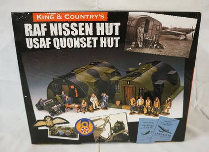 KING & COUNTRY WWII: KING & COUNTRY WWII RAF NISSEB QUONSET HUT RAF014