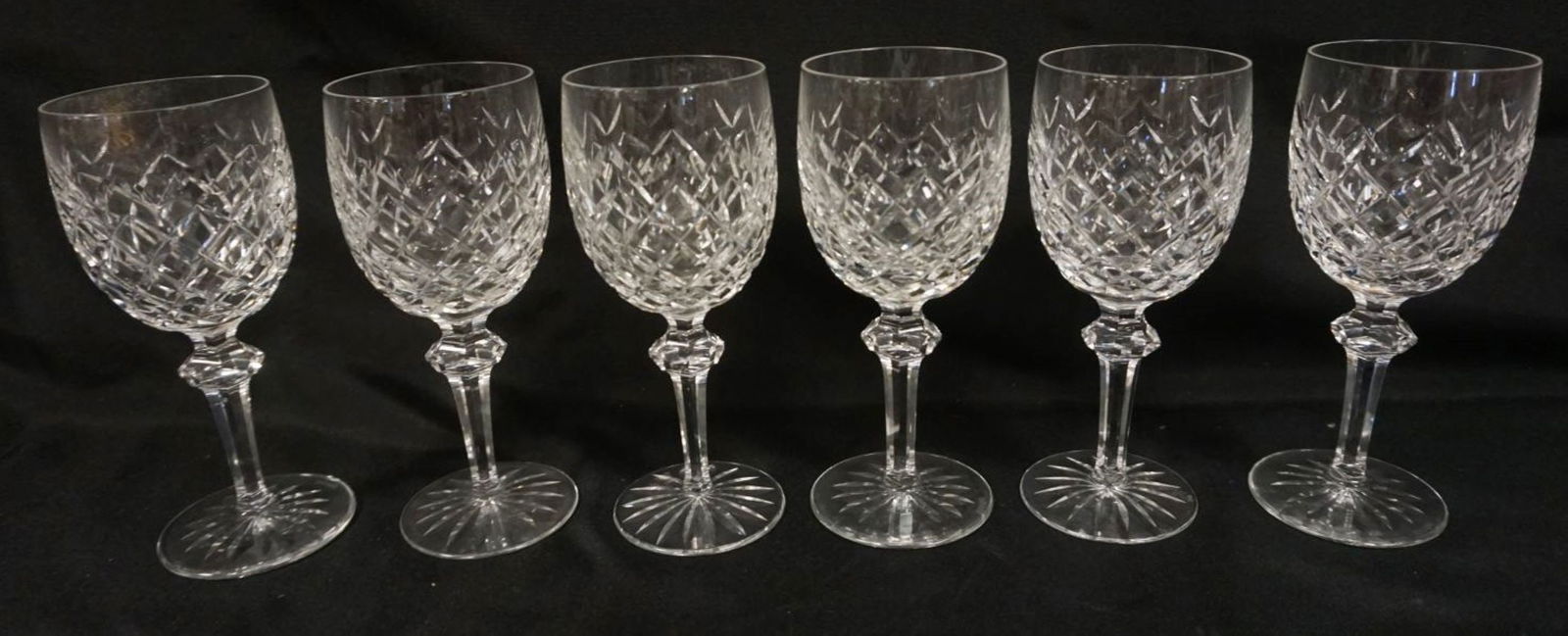 WATERFORD CRYSTAL SET OF 6 GOBLETS (1 of 3)