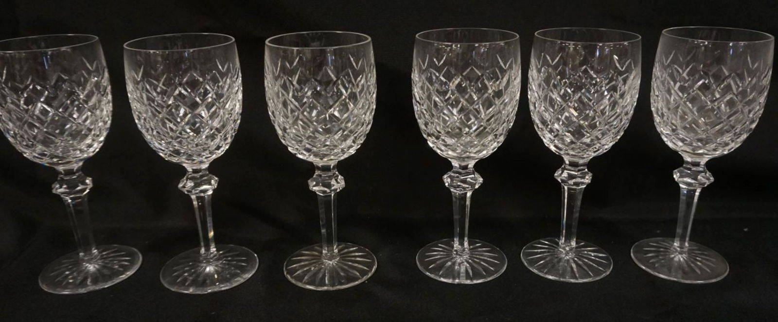 WATERFORD CRYSTAL SET OF 6 GOBLETS (1 of 3)