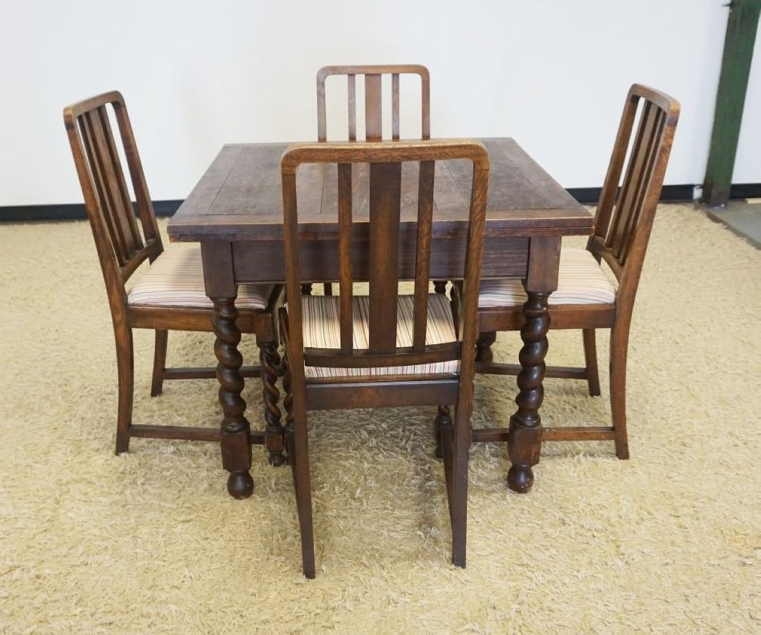ANTIQUE OAK DINETTE SET (1 of 5)