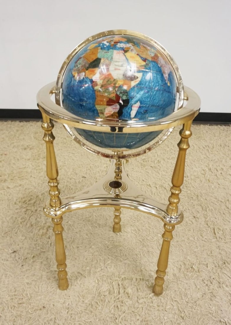 LAPIS MOSAIC FLOOR STANDING GLOBE (1 of 3)